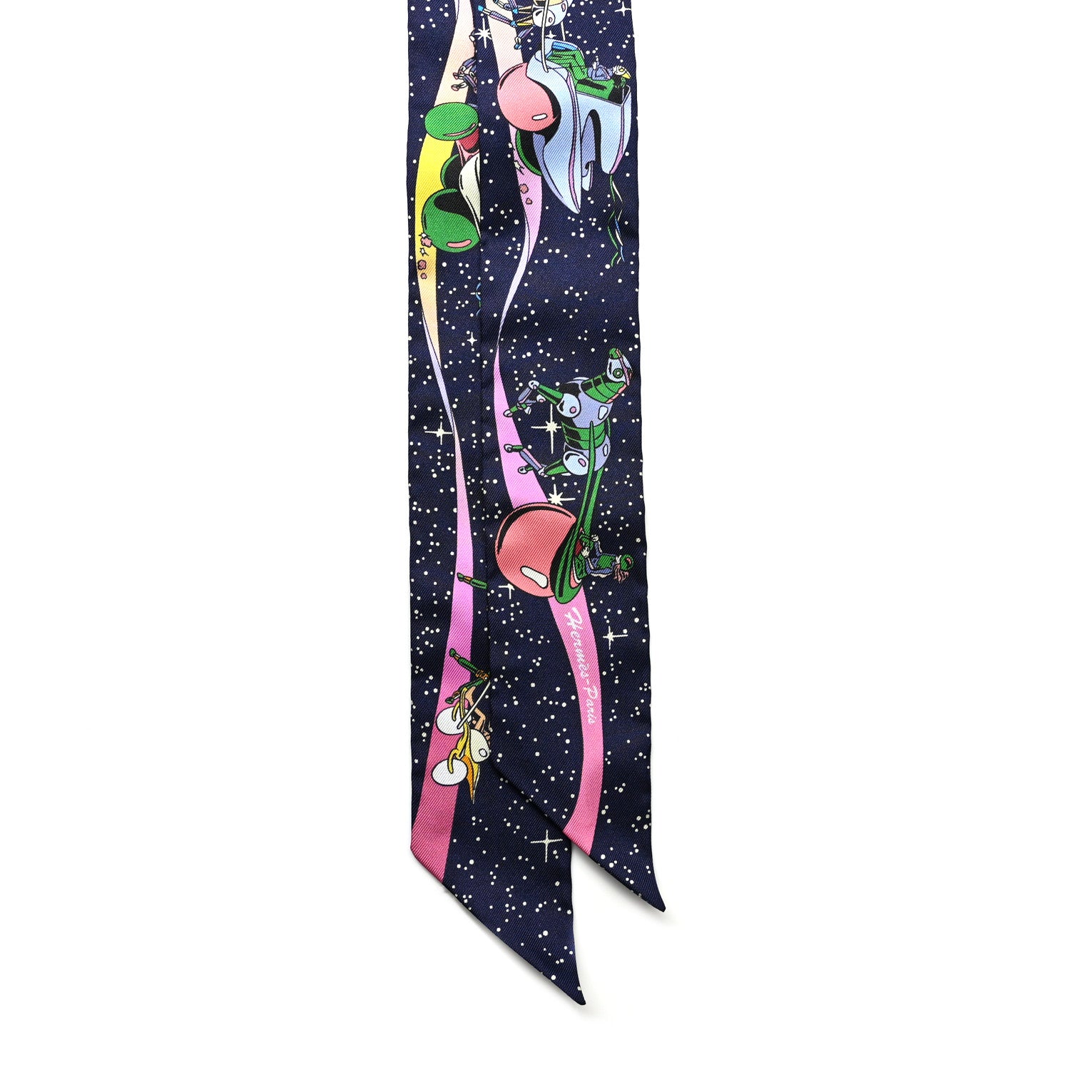 Hermes Silk Space Derby Twilly Marine Rose Multicolor 2 of 5