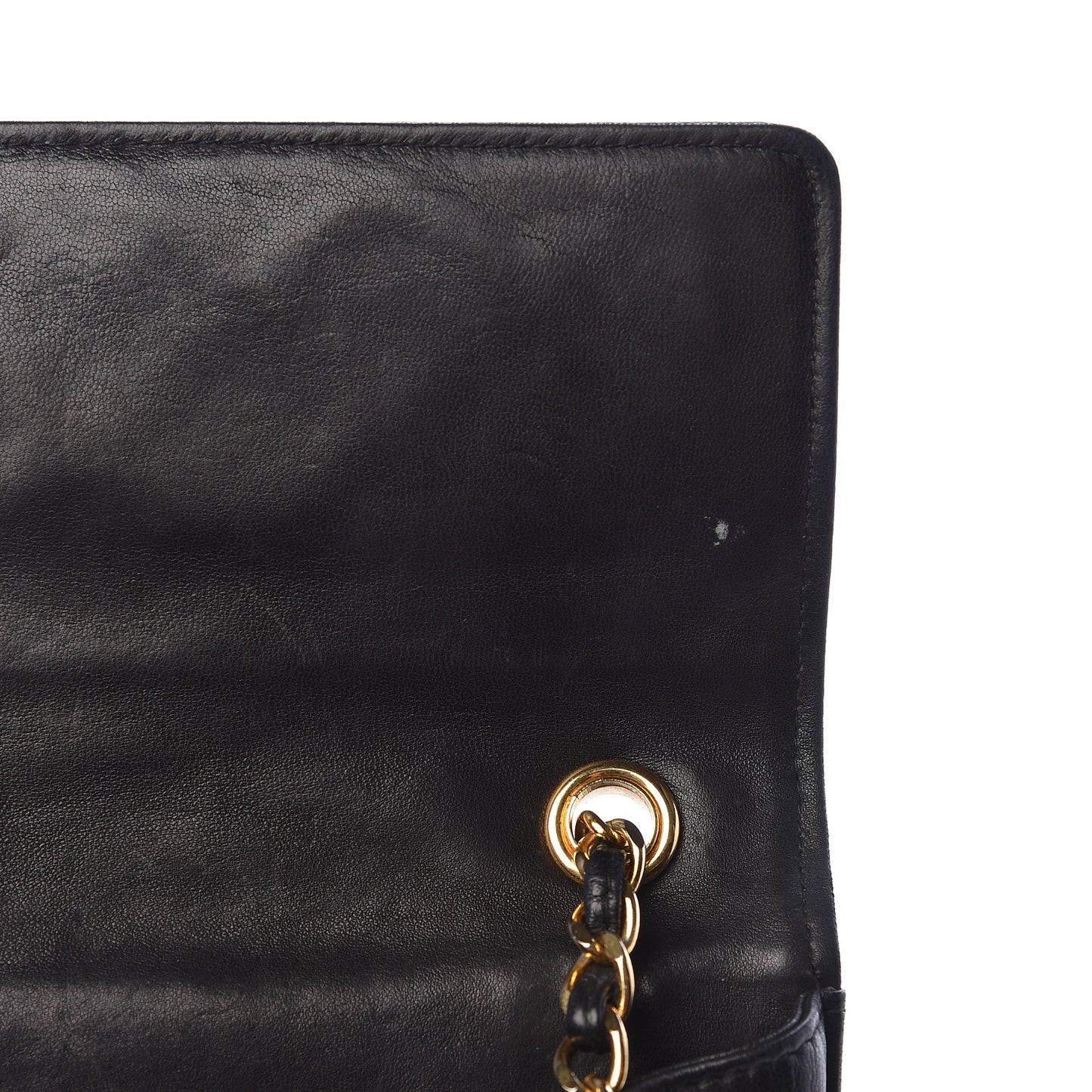 Lambskin Quilted CC Tassel Shoulder Flap Bag Black