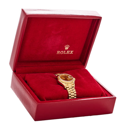 Rolex 18K Yellow Gold Diamond 26mm Datejust President Watch Champagne 69278 5 of 5