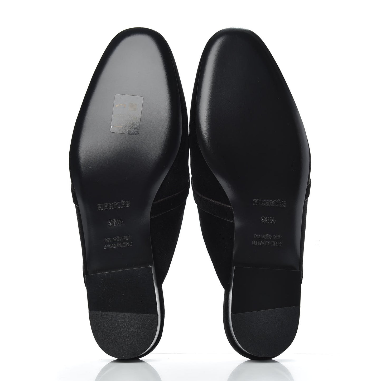 Velvet Goatskin Oz Mules 36.5 Black