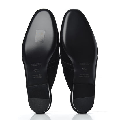 Hermes Velvet Goatskin Oz Mules 36.5 Black 5 of 8