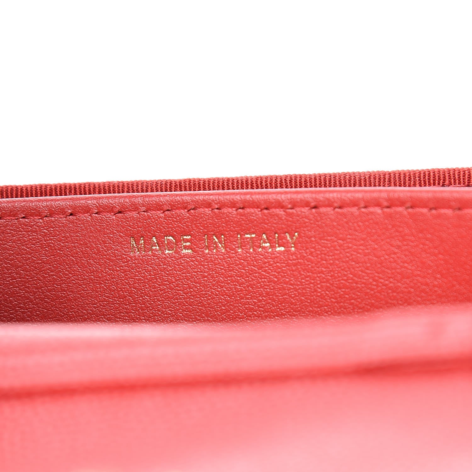 Chanel Caviar Quilted Flap Card Holder On Chain Red 7 of 12