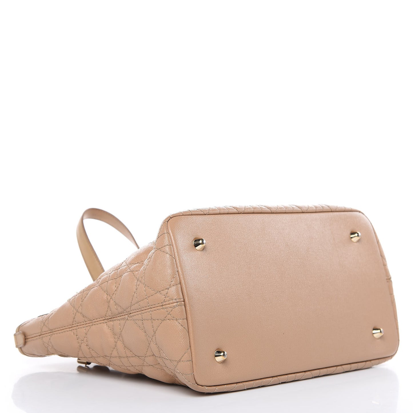 Coated Canvas Cannage Mini Panarea Tote Beige