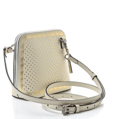 Gucci X SEGA Calfskin GUCCY Stars Mini Dome Shoulder Bag Mystic White Gold 3 of 10