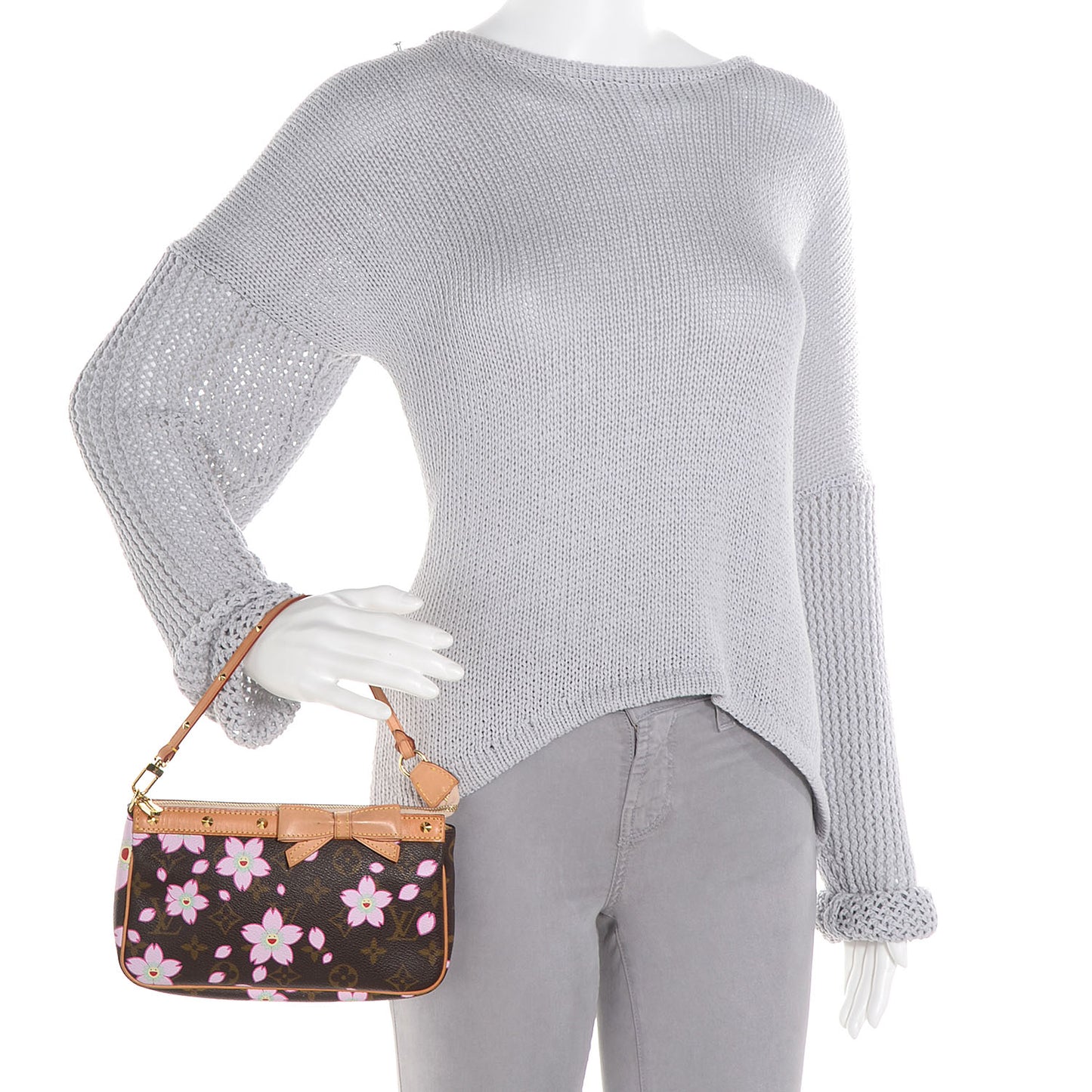 Monogram Cherry Blossom Pochette Accessories Brown