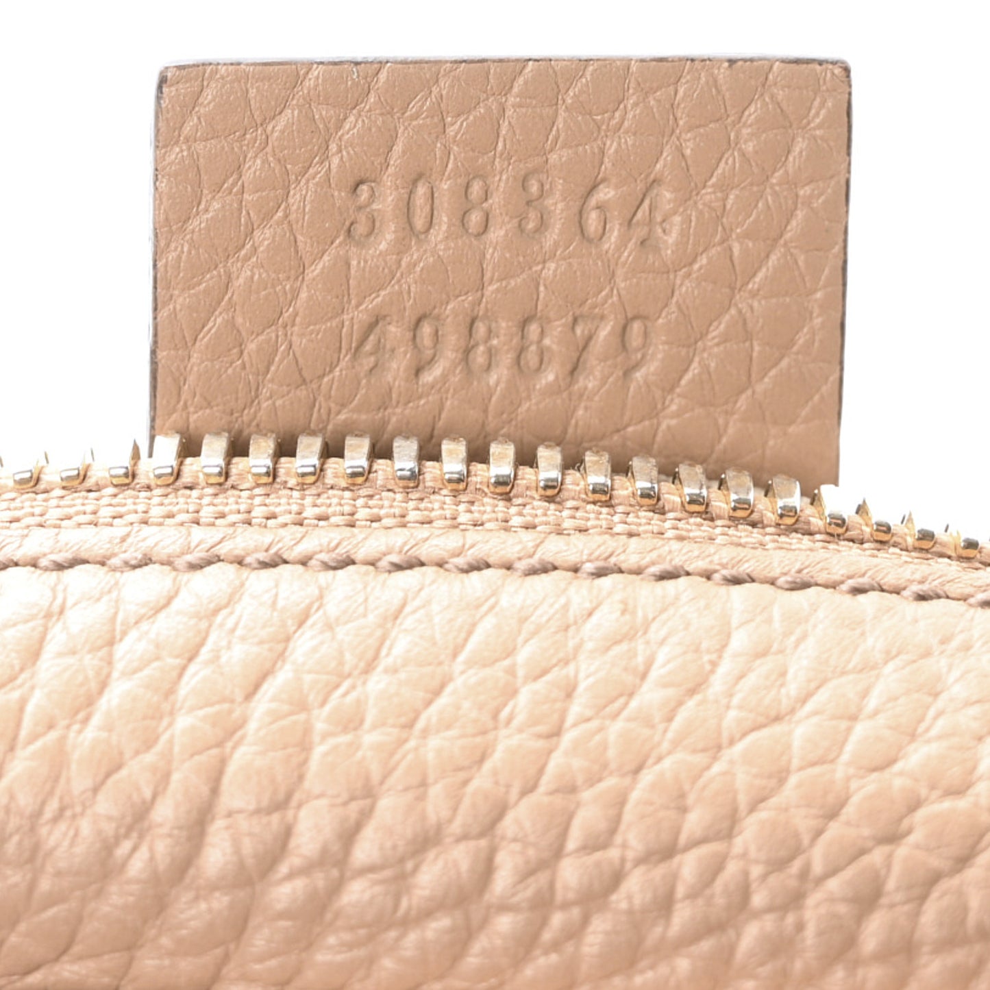 Pebbled Calfskin Small Soho Disco Bag Camelia