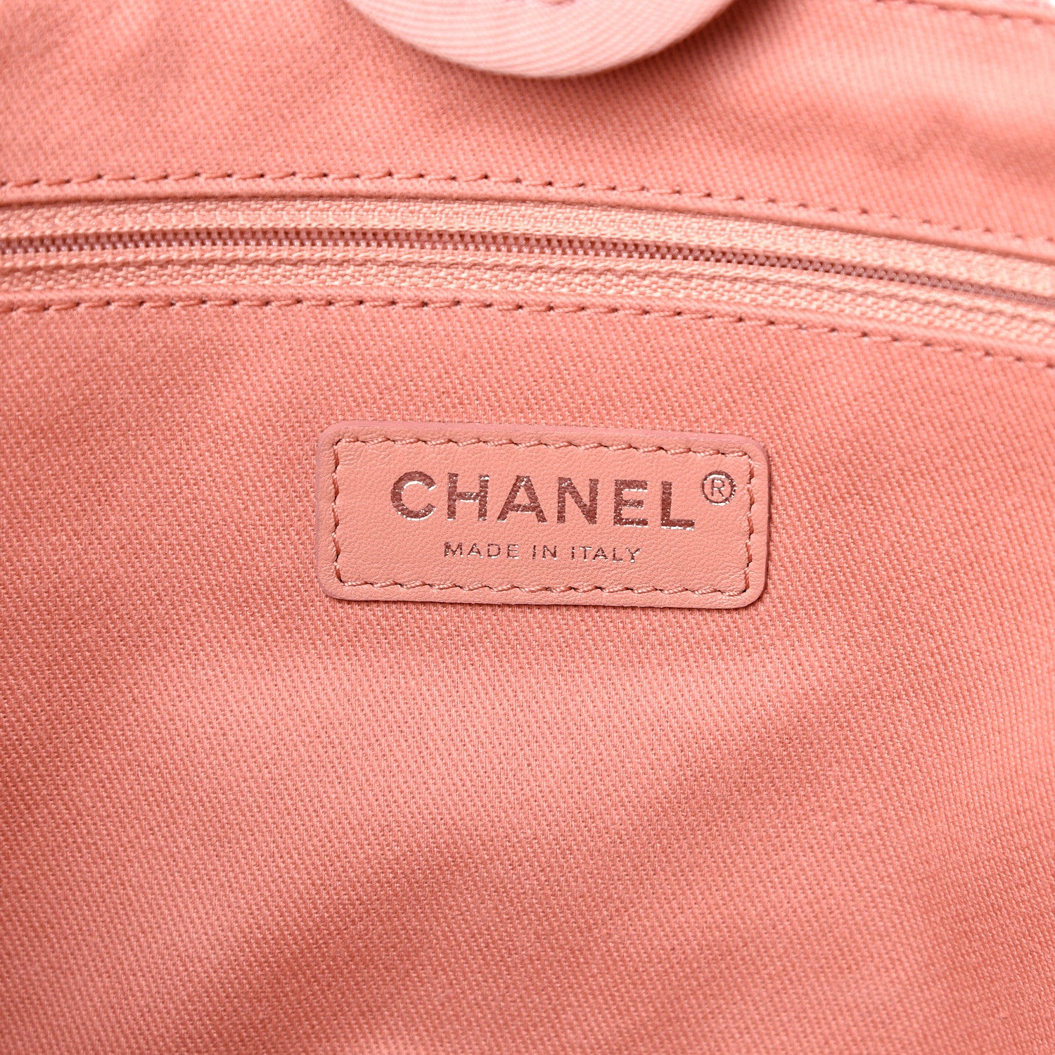 Chanel Canvas Small Deauville Tote Pink 5 of 9