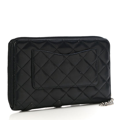 Chanel Calfskin Cambon Zip Around Organizer Wallet Black 4 of 23