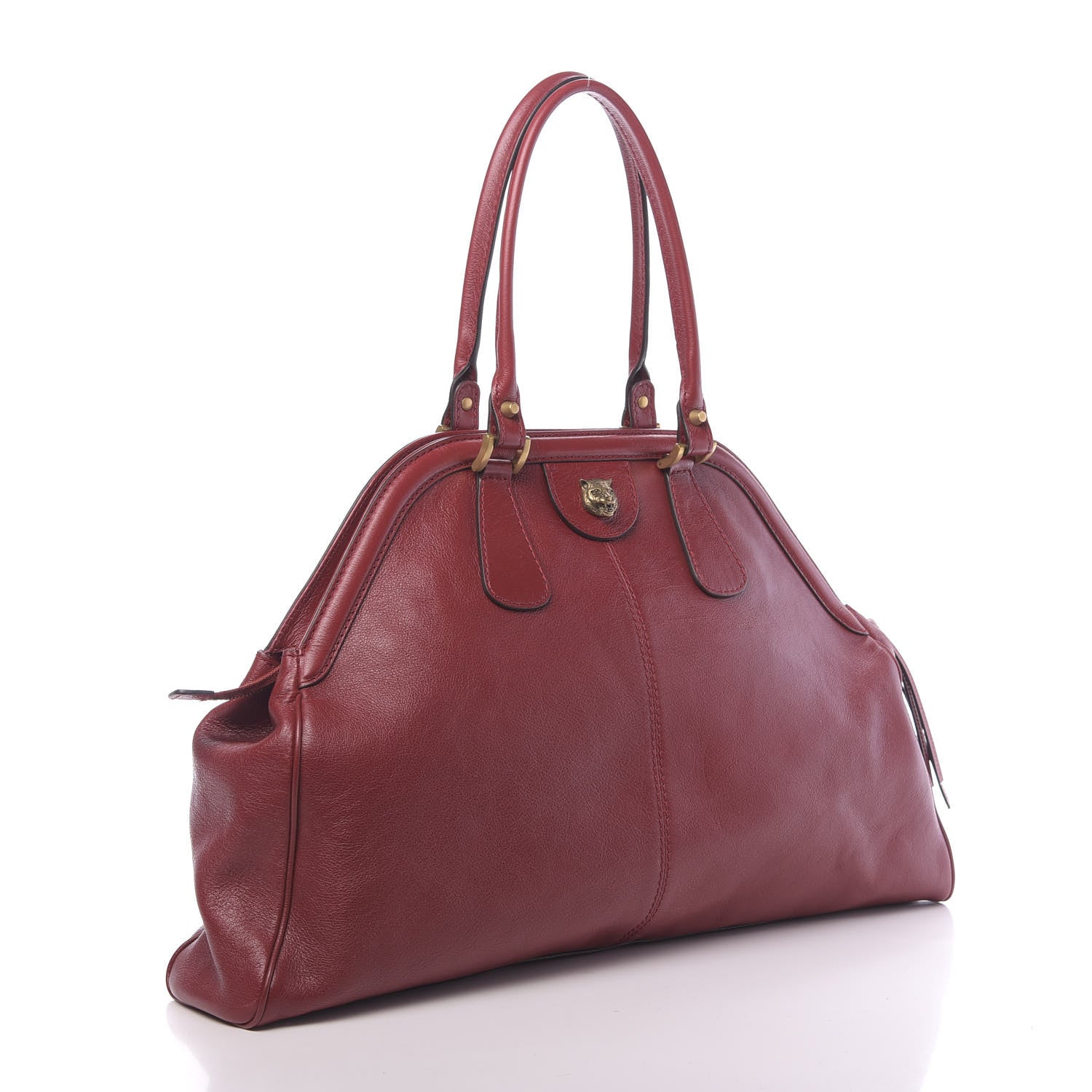 Gucci Calfskin Large Re(Belle) Top Handle Bag Red 3 of 10
