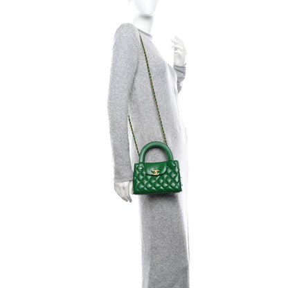 Chanel Shiny Aged Calfskin Quilted Nano Kelly Shopper Green 2 of 14
