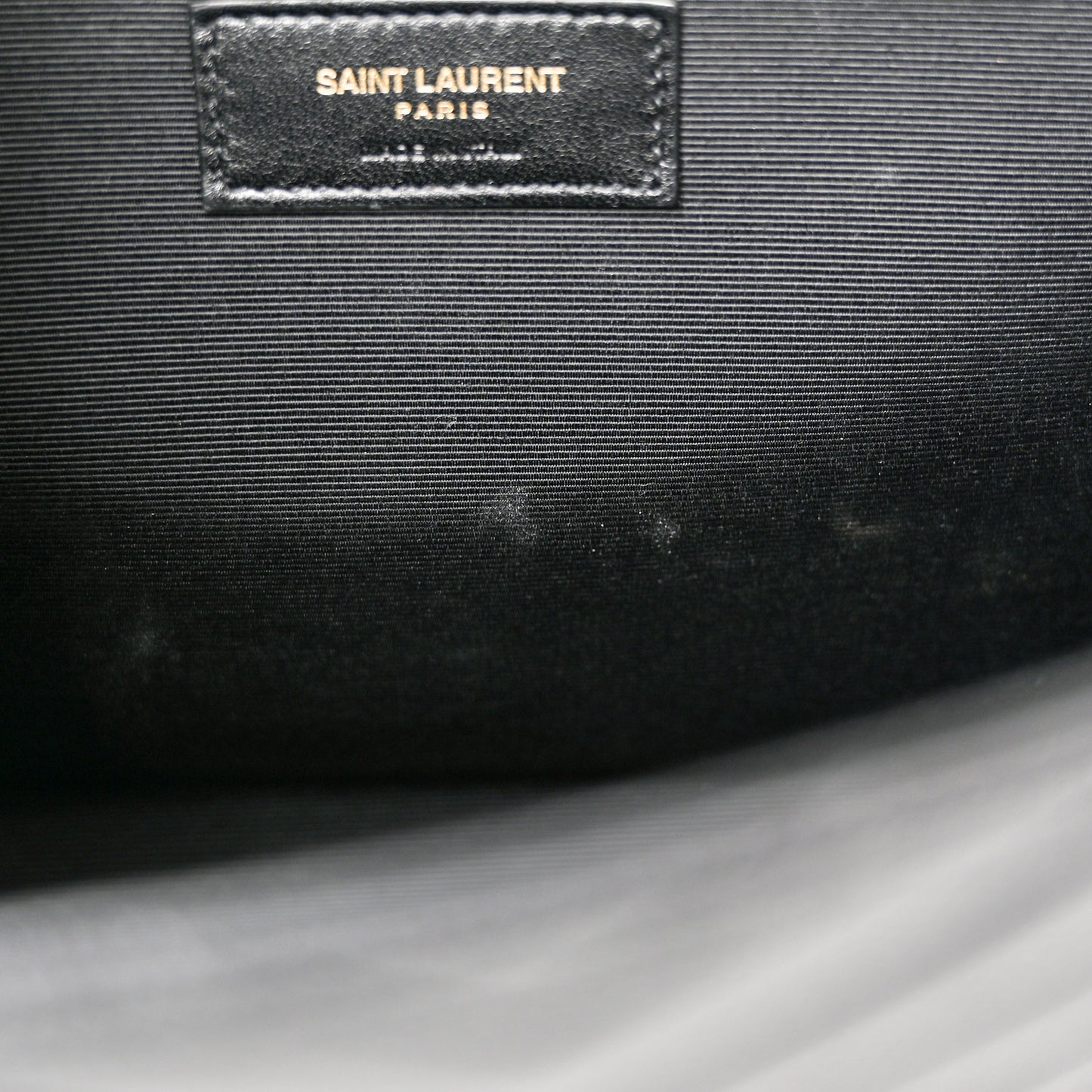 Grain De Poudre Matelasse Chevron Large Monogram Satchel Black