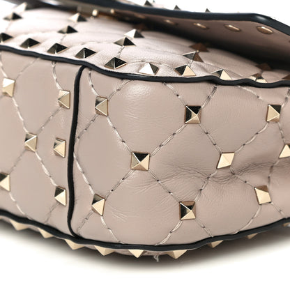 Valentino Garavani Nappa Small Rockstud Spike Shoulder Bag Poudre 6 of 10