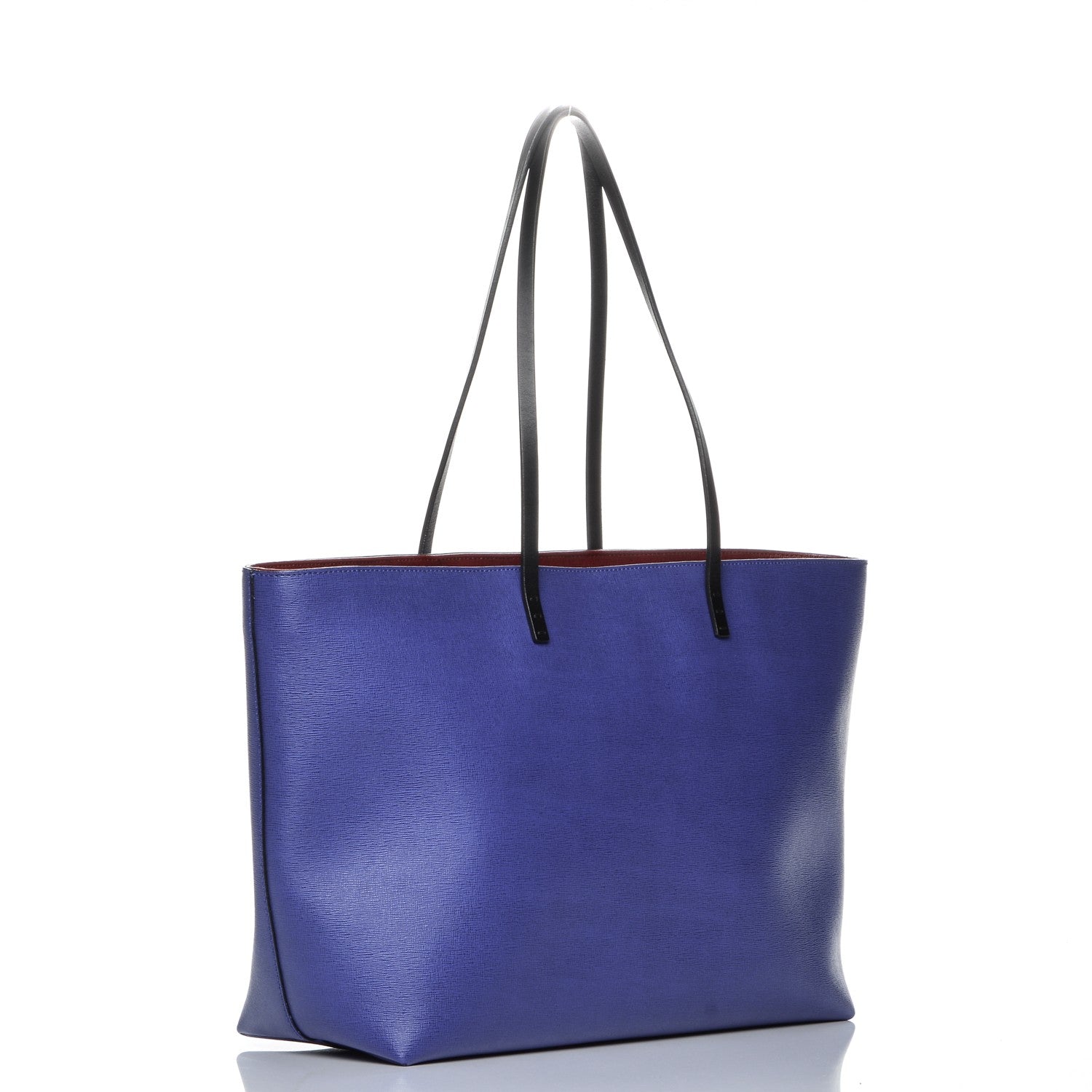 Fendi Vitello Elite Cuoio Monster Buggies Medium Roll Tote Blue Neon Black Multicolor Rosso Scuro 3 of 6