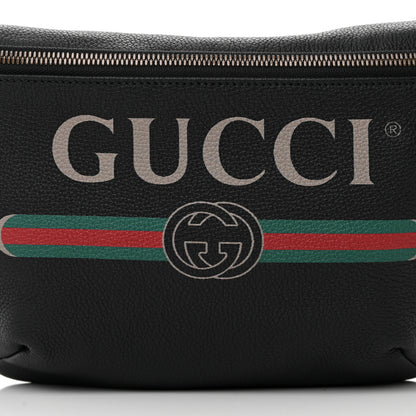 Gucci Grained Calfskin Logo Belt Bag Black 8 of 12