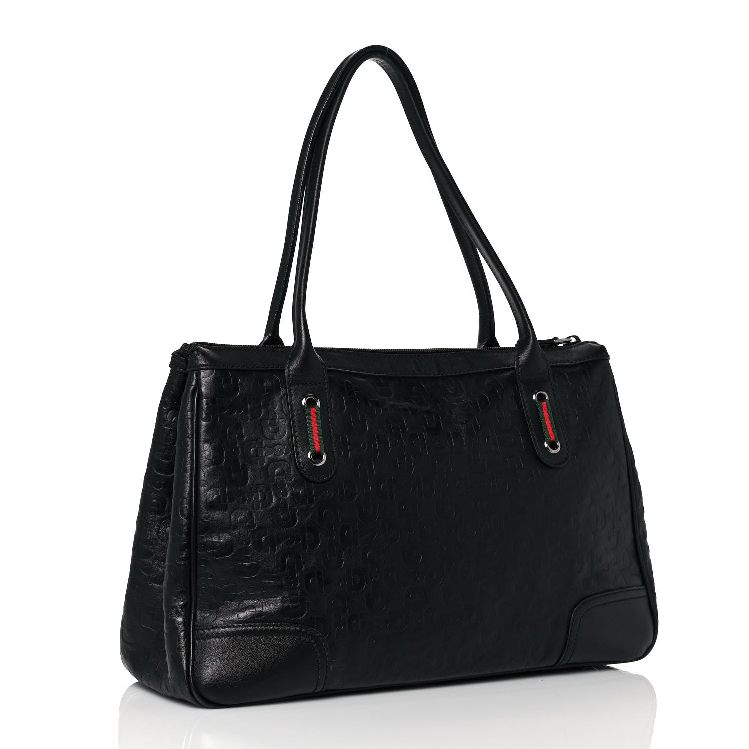 Gucci Guccissima Medium Princy Tote Black 2 of 12