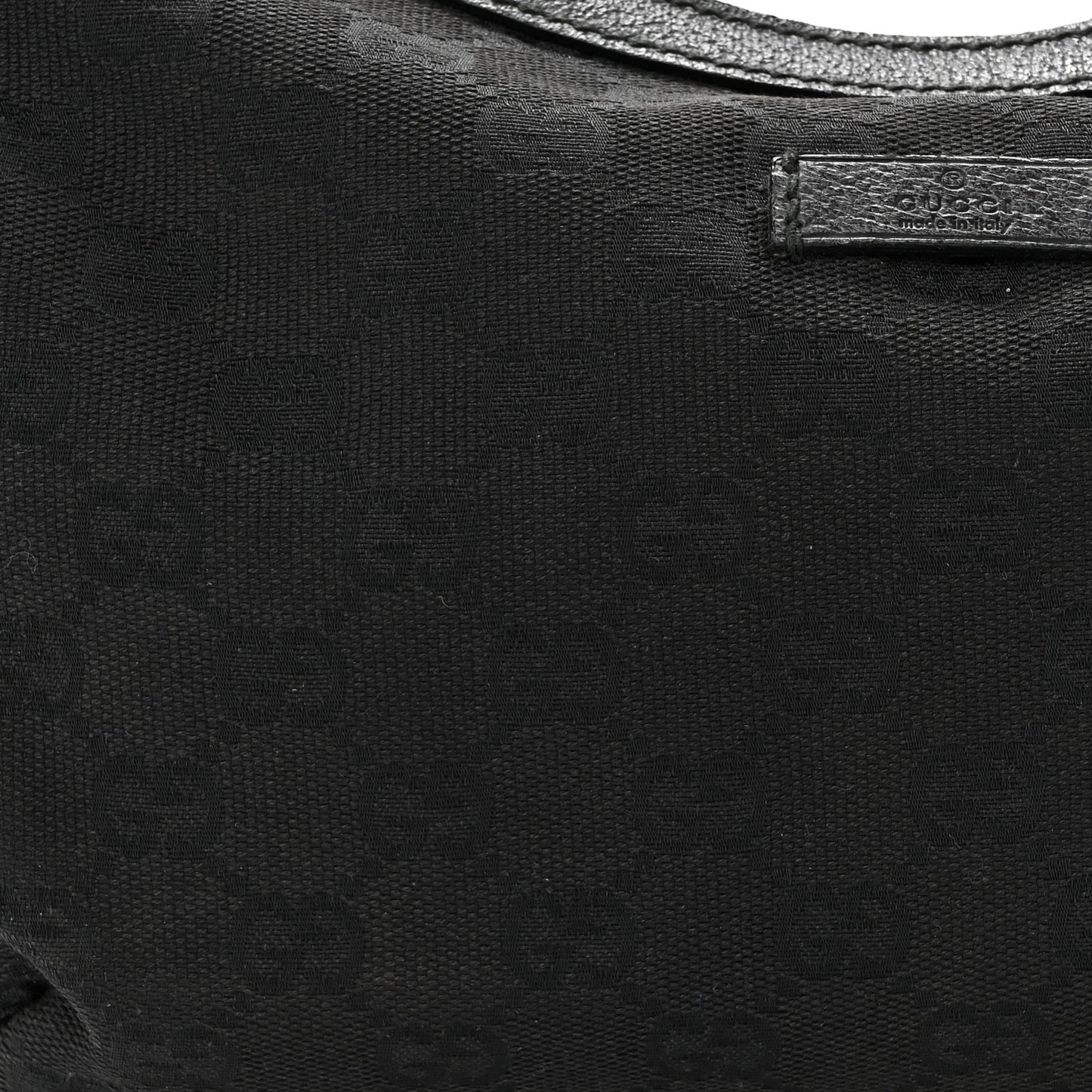 Monogram Web Medium Half Moon Hobo Black