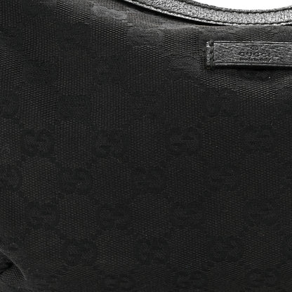 Gucci Monogram Web Medium Half Moon Hobo Black 8 of 11