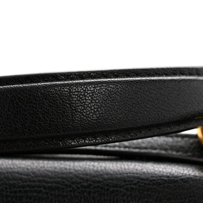 Salvatore Ferragamo Calfskin Small Margot Top Handle Satchel Bone Black 12 of 13
