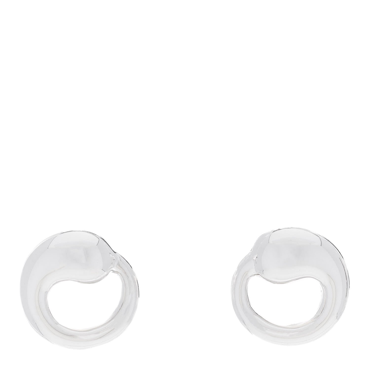Tiffany Sterling Silver 11mm Elsa Peretti Eternal Circle Earrings 1 of 4