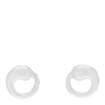 Tiffany Sterling Silver 11mm Elsa Peretti Eternal Circle Earrings 1 of 4