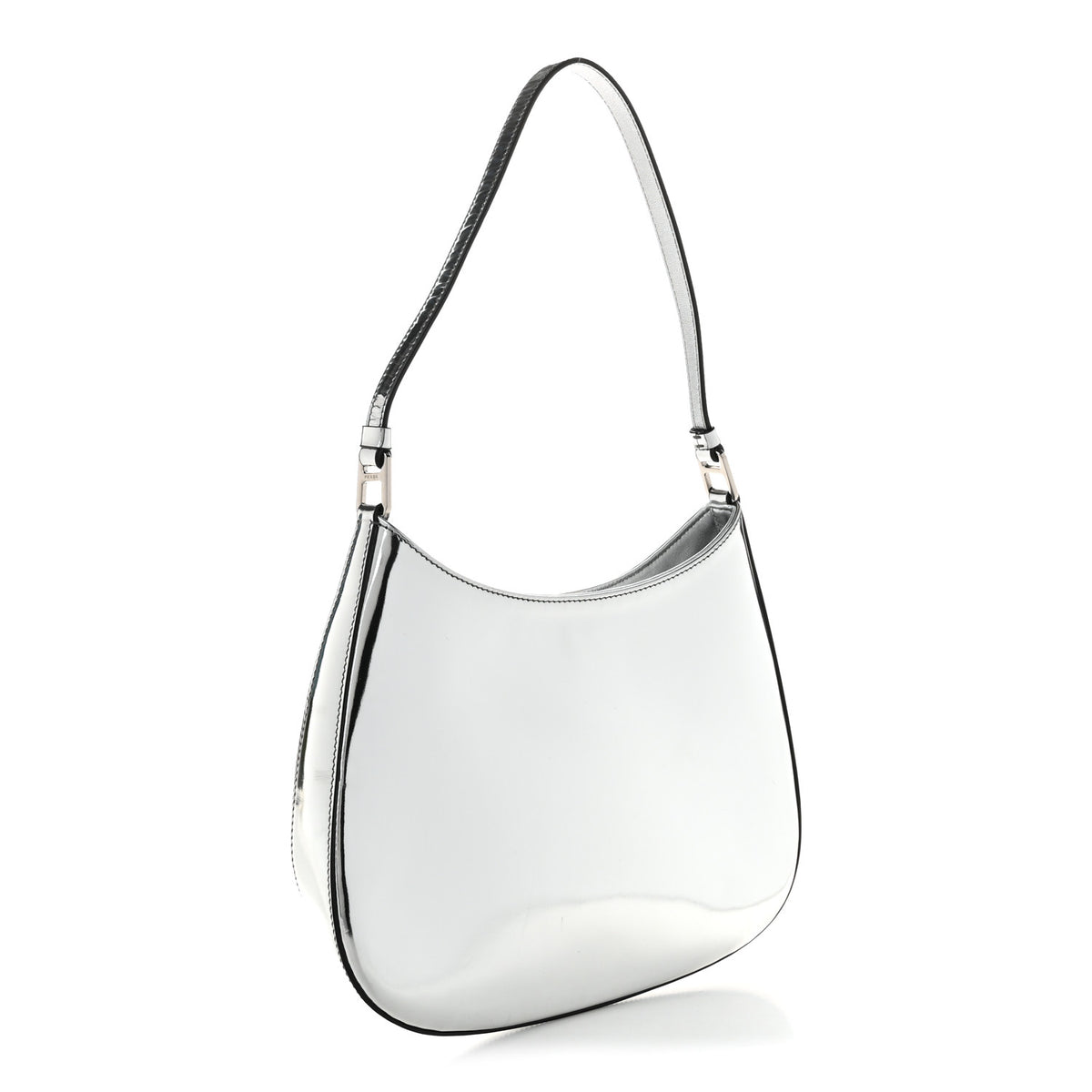 Spazzolato Ocean Print Cleo Shoulder Bag Argento