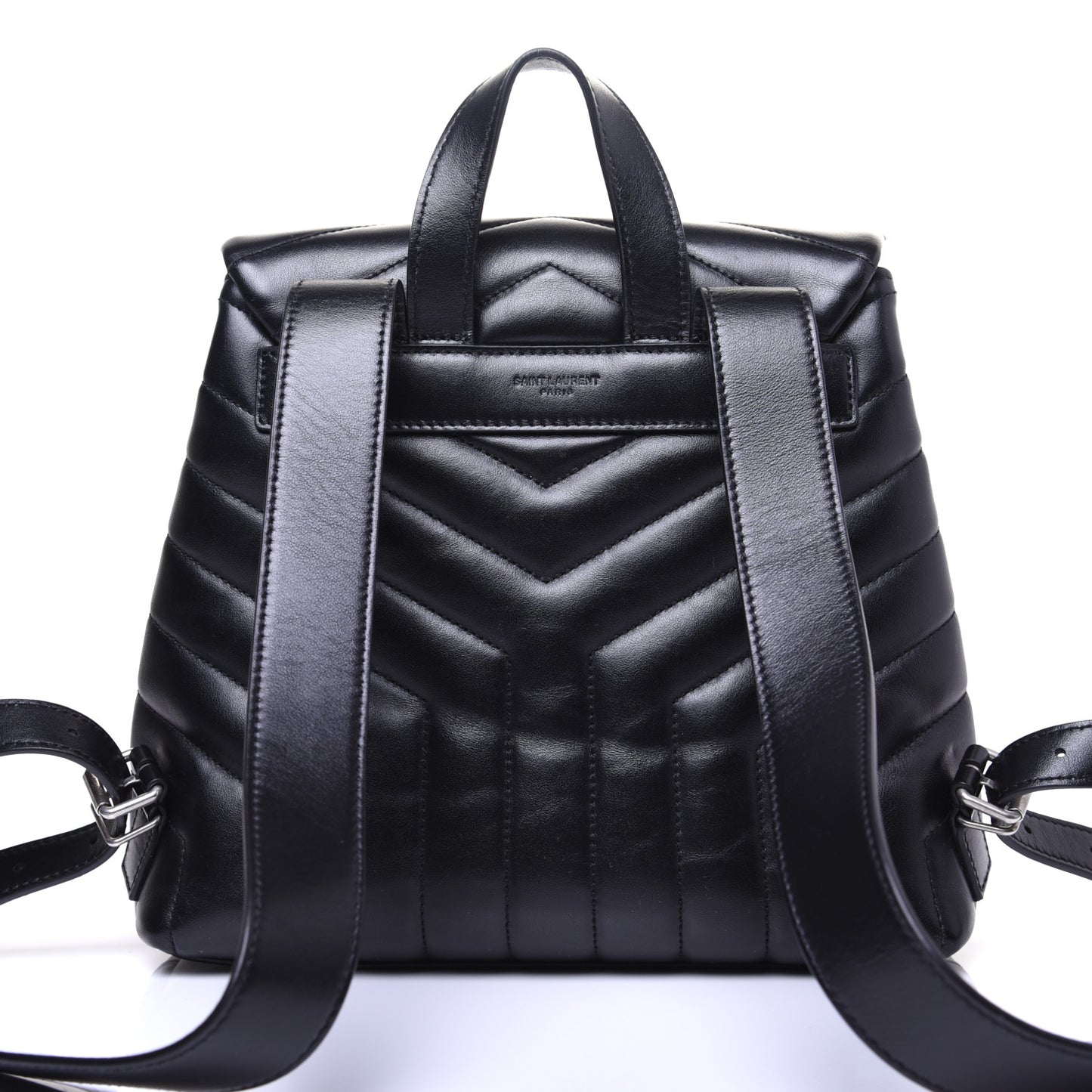 Calfskin Y Quilted Monogram Small Loulou Backpack Black