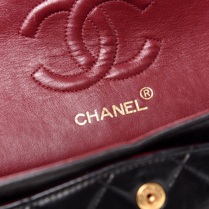 Chanel Lambskin Quilted Small Double Flap Dark Brown 8 of 9