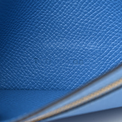 Hermes Epsom Bearn Gusset Wallet Bleu Paradis 7 of 12