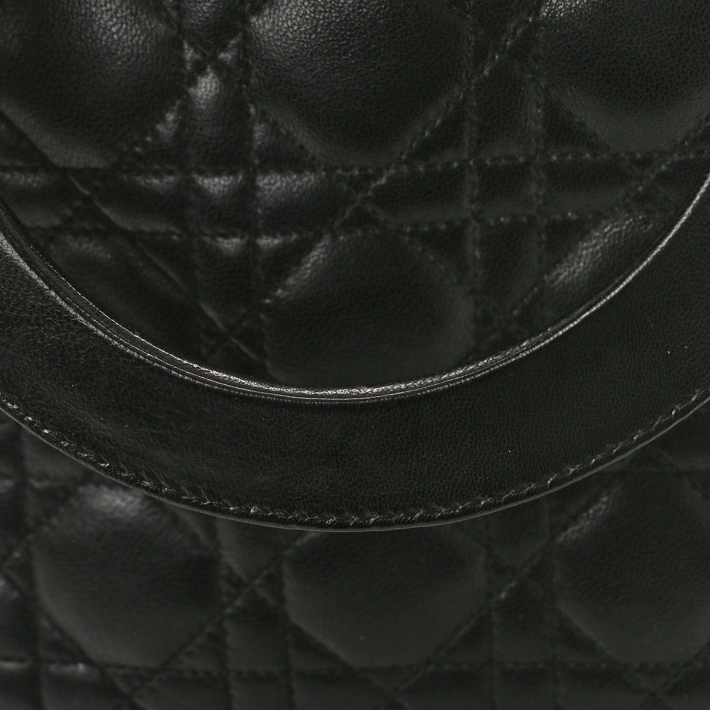 Lambskin Cannage Medium Lady Dior Black