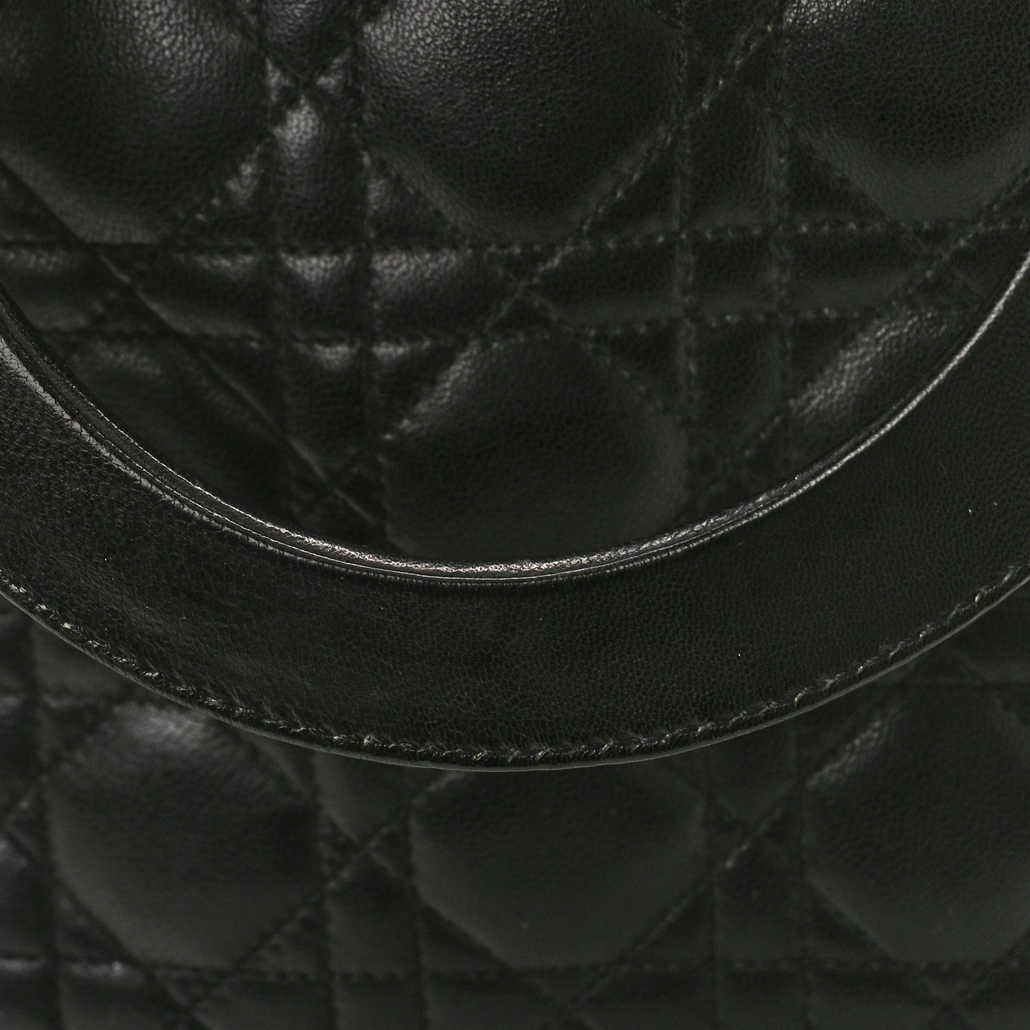 Christian Dior Lambskin Cannage Medium Lady Dior Black 9 of 11