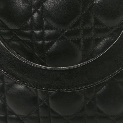 Christian Dior Lambskin Cannage Medium Lady Dior Black 9 of 11
