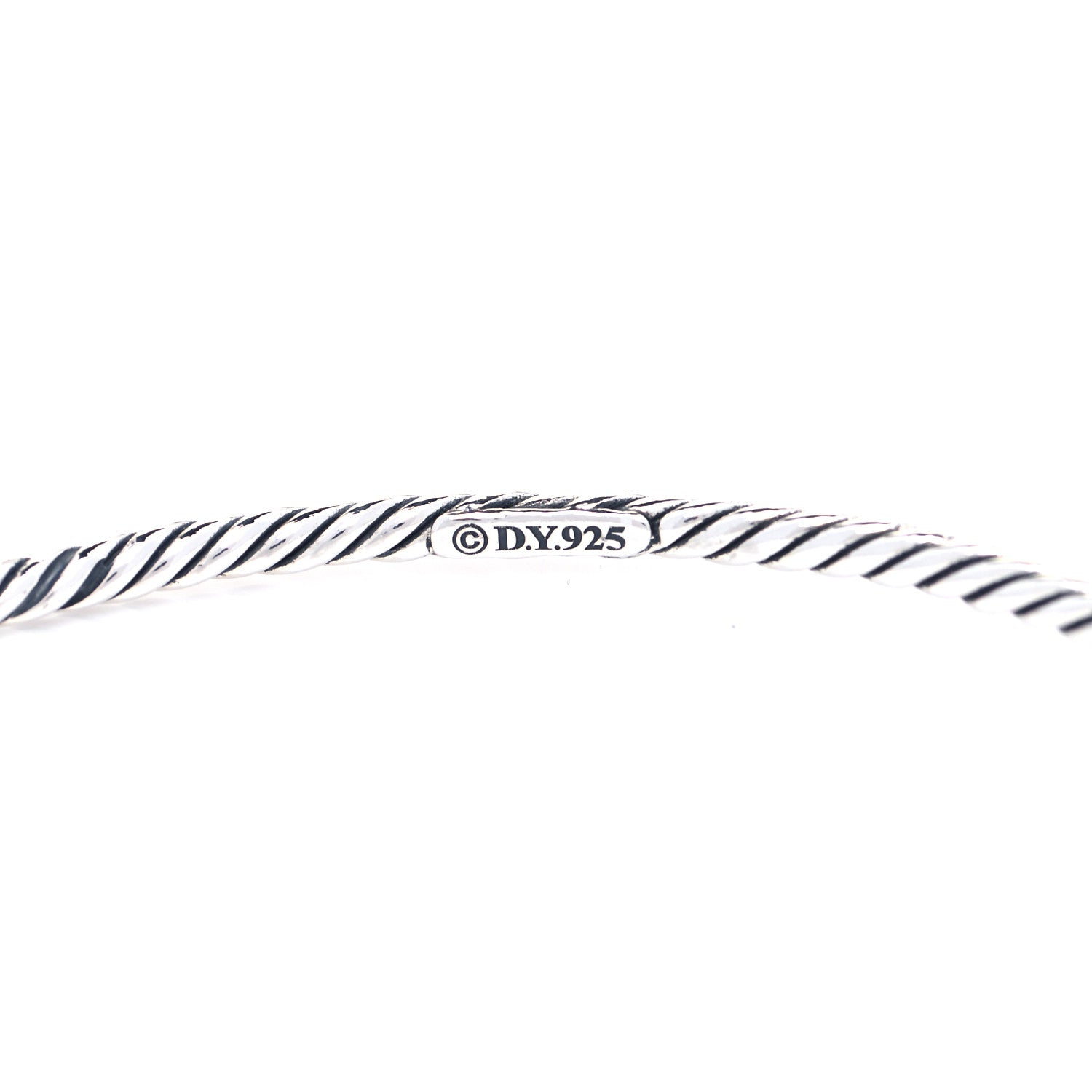 David Yurman Sterling Silver 2.5mm Cable Classics Bangle Bracelet 4 of 4