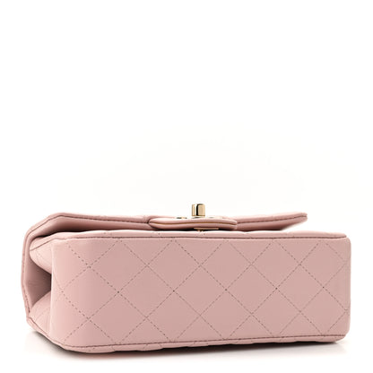 Chanel Lambskin Quilted Mini Top Handle Rectangular Flap Light Pink 4 of 11
