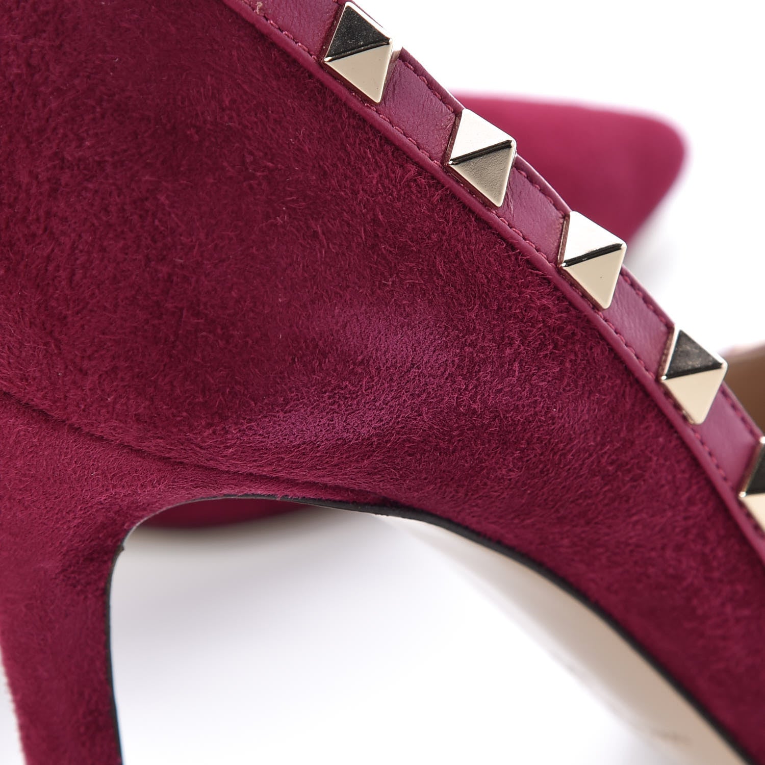 Valentino Garavani Suede Rockstud 85mm Pumps 35 Camelia 13 of 14