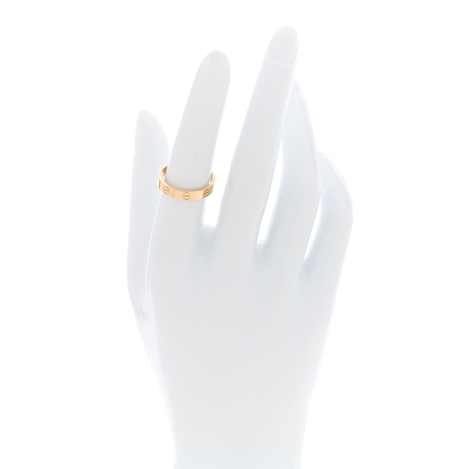 Cartier 18K Yellow Gold 3.5mm LOVE Wedding Band Ring  53 6.5 2 of 5