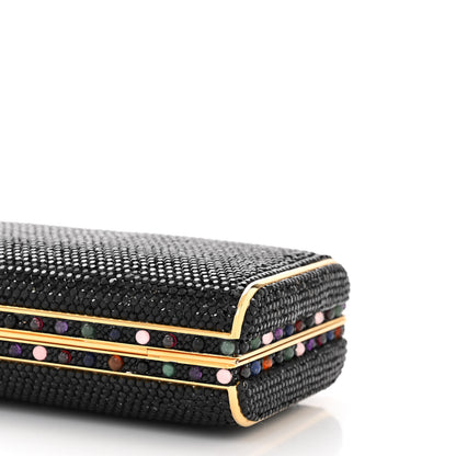 Judith Leiber Swarovski Crystal Minaudiere Clutch Black 10 of 11