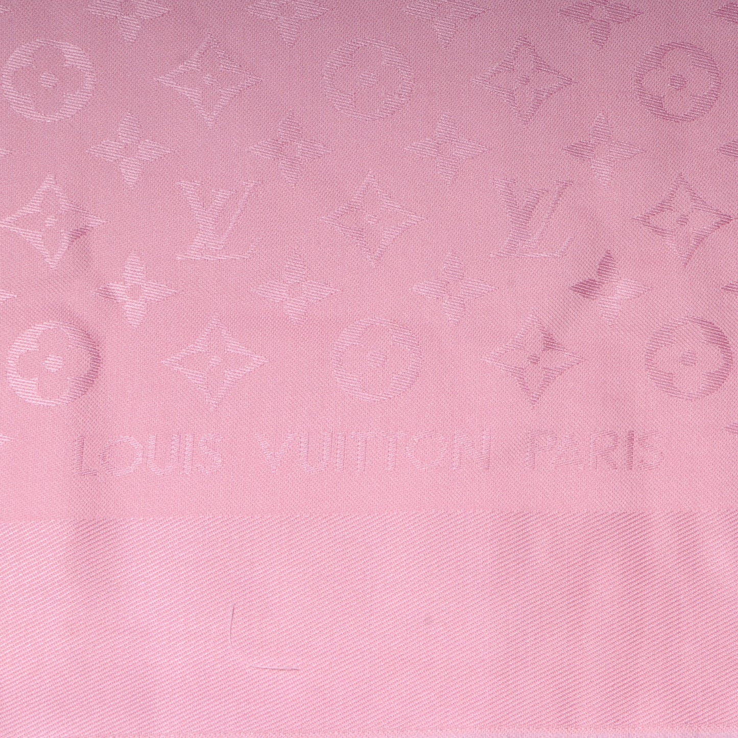 Wool Silk Monogram Shawl Rose Petale