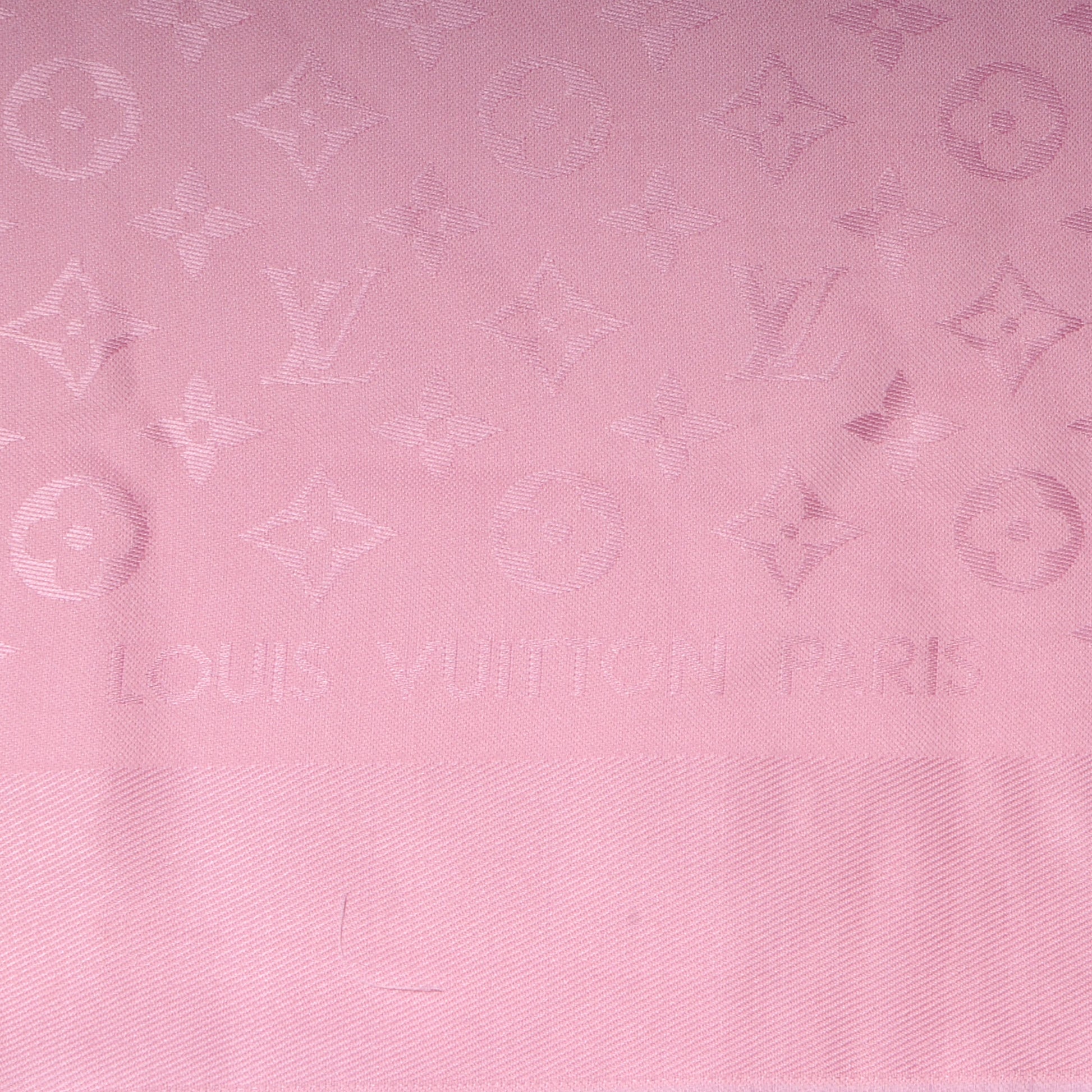 Louis Vuitton Wool Silk Monogram Shawl Rose Petale 1 of 6