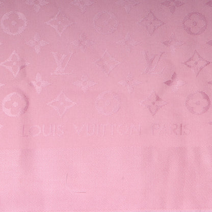 Louis Vuitton Wool Silk Monogram Shawl Rose Petale 1 of 6