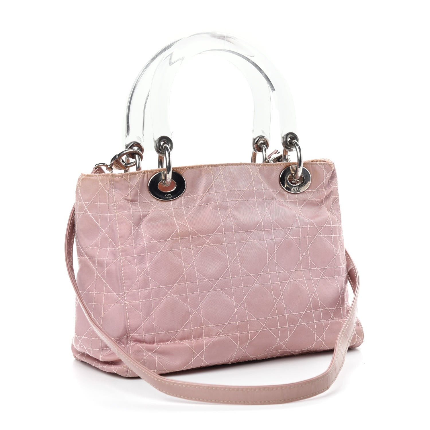 Christian Dior Satin Cannage Medium Lady Dior Pink 3 of 10