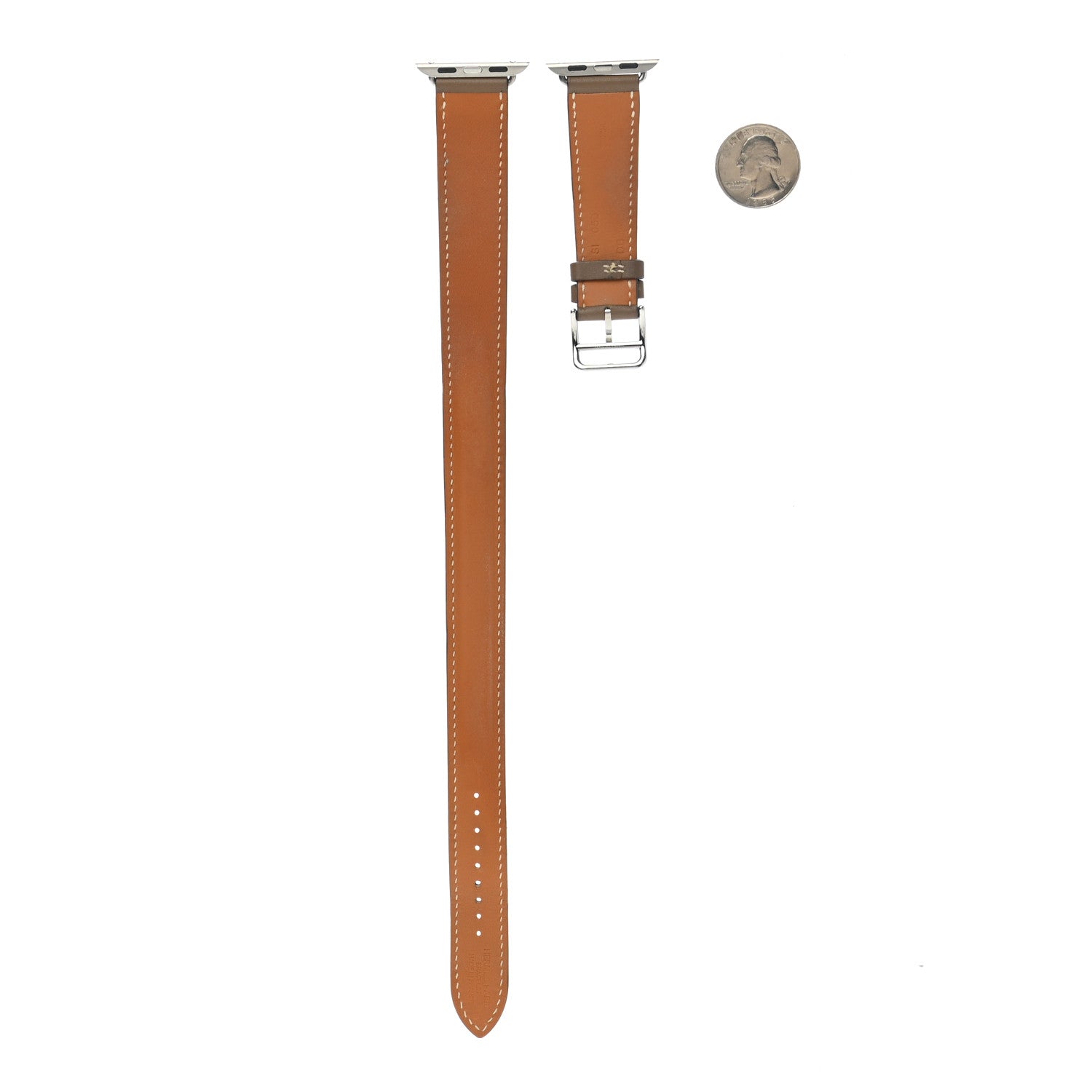 Hermes Swift 38mm Apple Watch Double Tour Band Etoupe 2 of 8