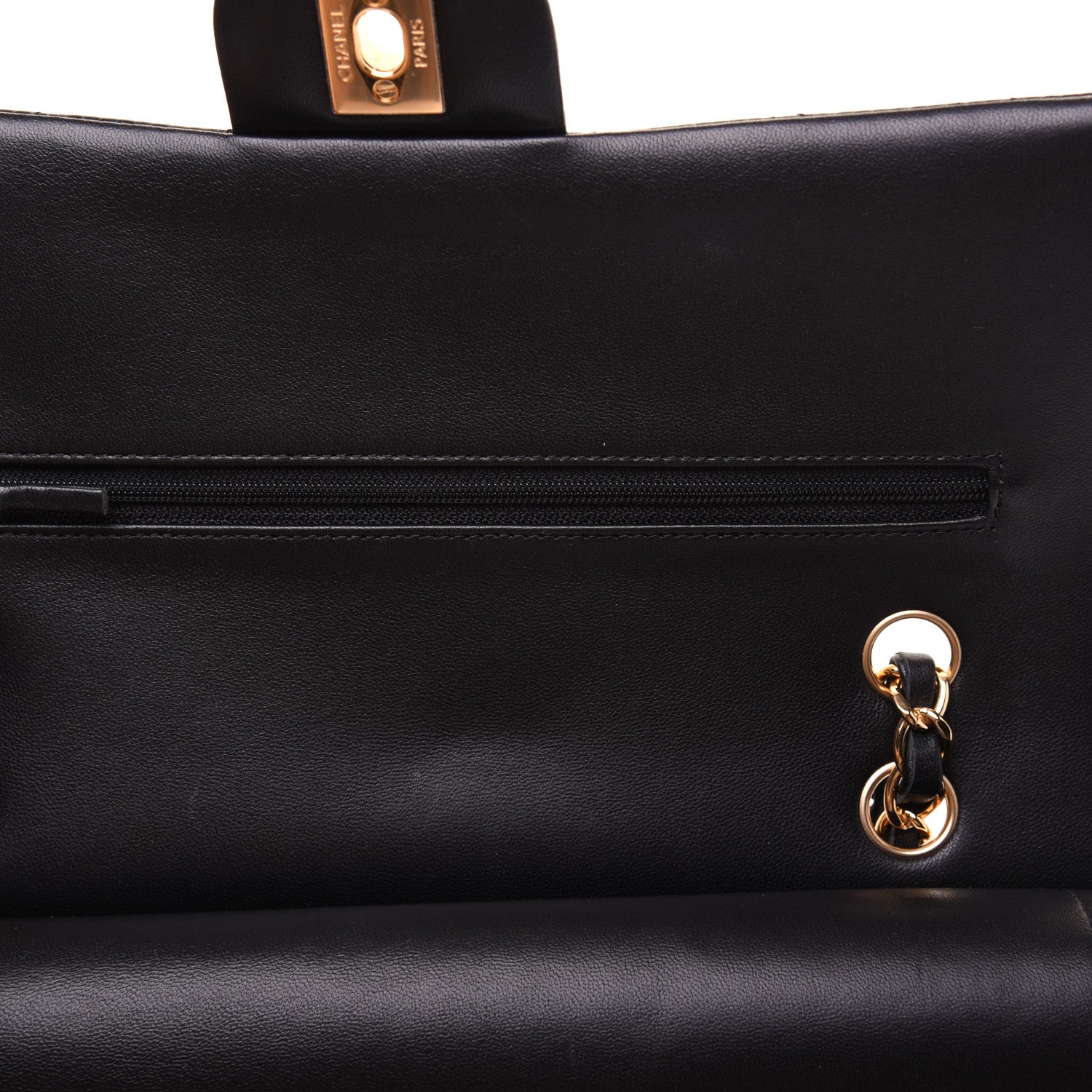 Chanel Lambskin Quilted Medium Double Flap Black 12 of 18