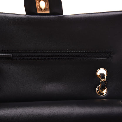 Chanel Lambskin Quilted Medium Double Flap Black 12 of 18