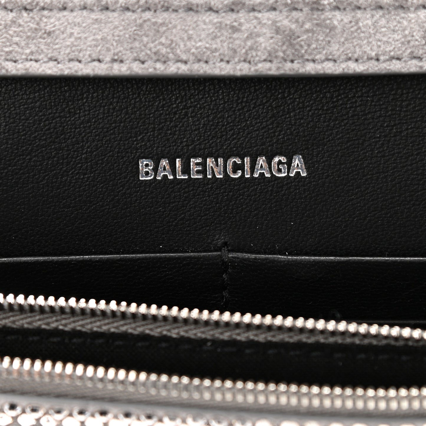 Strass Suede Hourglass Chain Bag Smoke Grey Crystal
