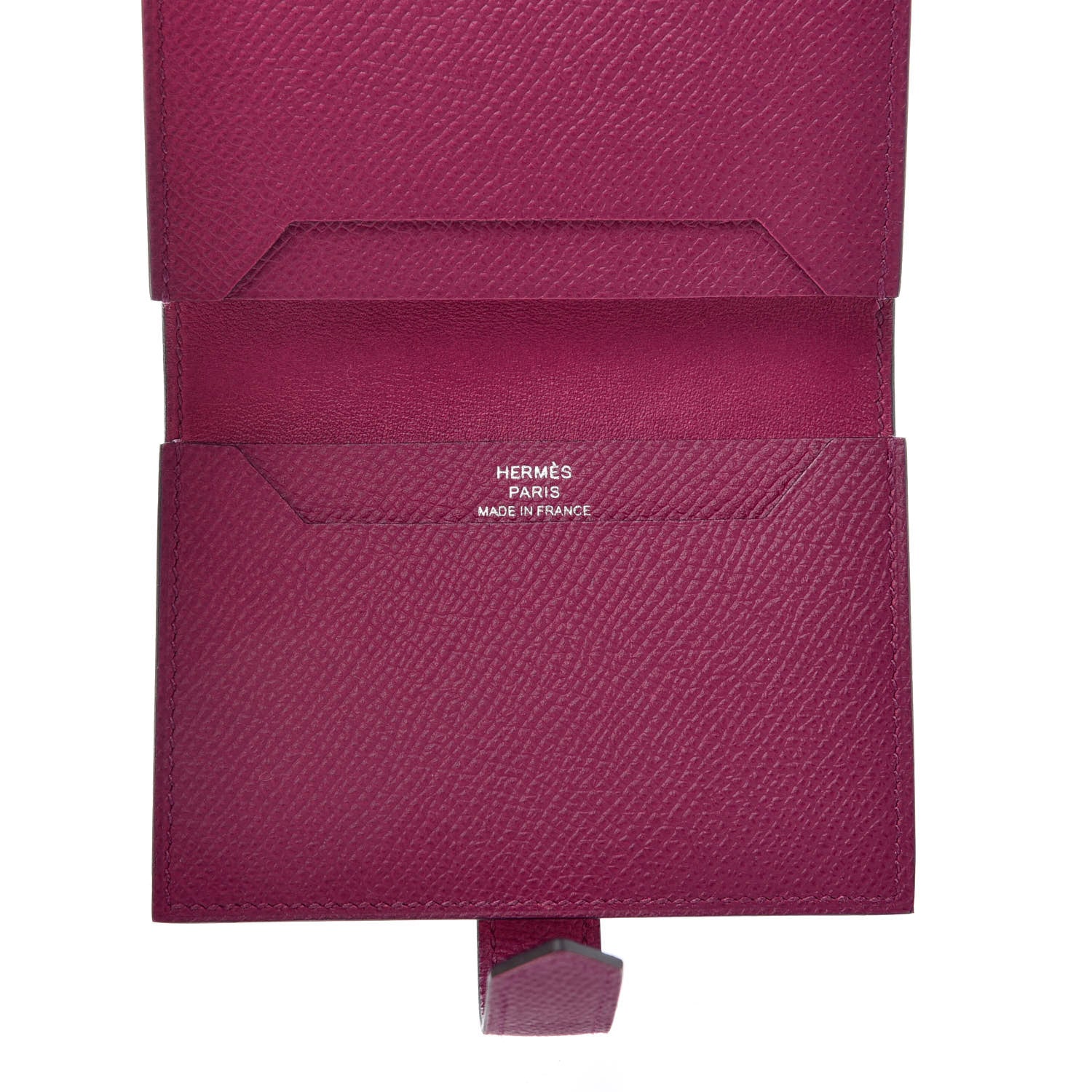 Hermes Epsom Bearn Card Holder Wallet Rose Pourpre 5 of 6