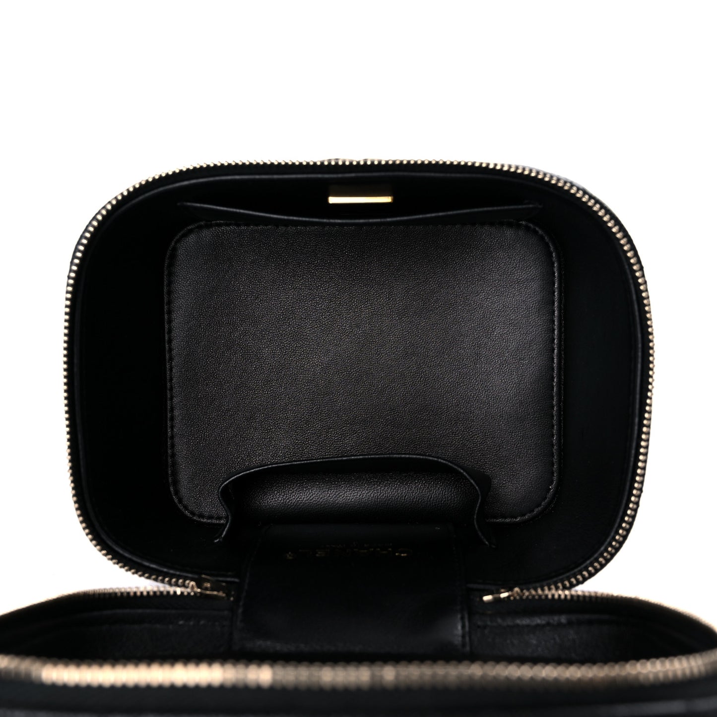 Caviar Quilted Small CC Vanity Case Black