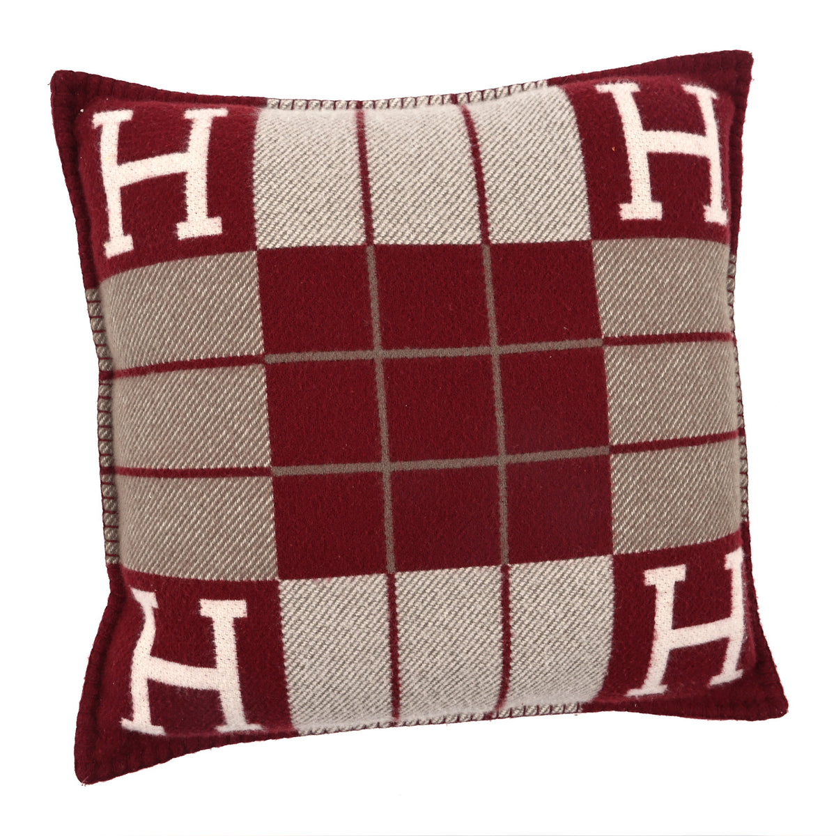 Wool Cashmere Avalon III Pillow PM Ecru Rouge