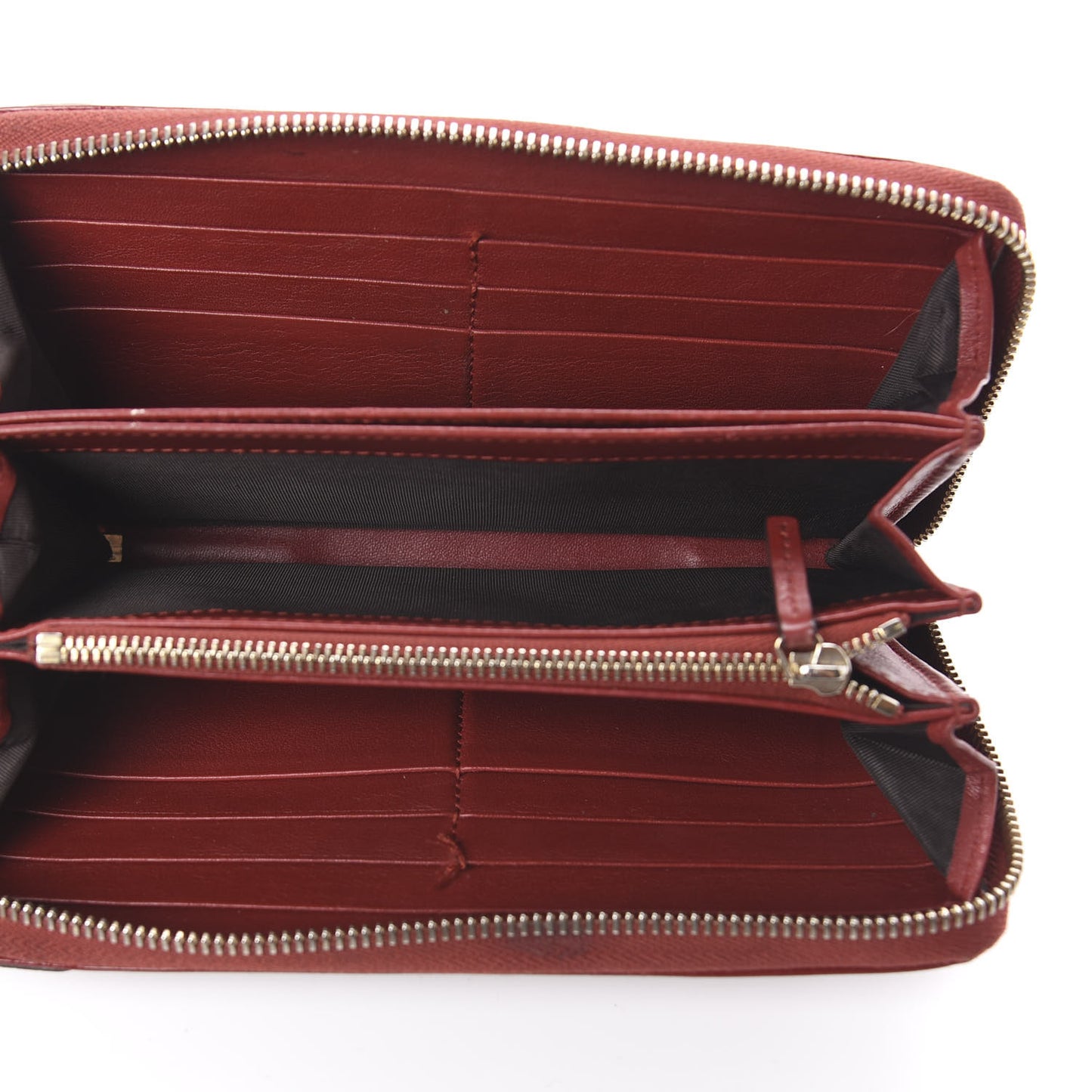 Patent Microguccissima Zip Around Wallet Rose Bed