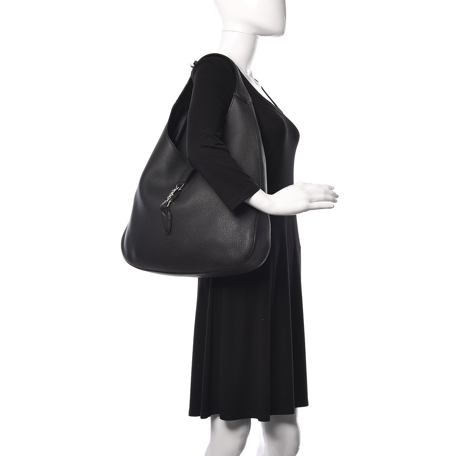 Gucci Soft Grained Calfskin Large Jackie Hobo Black 2 of 15