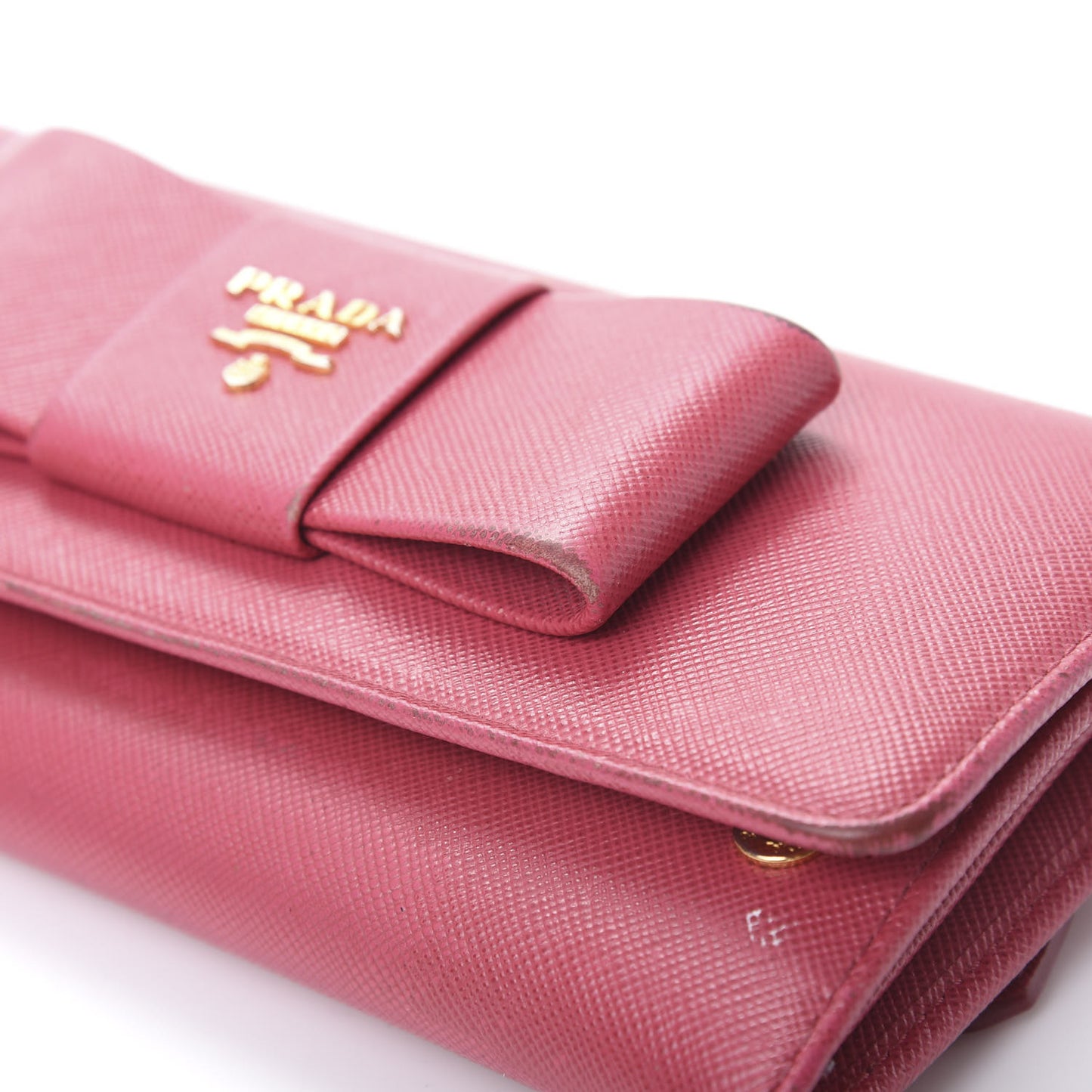 Saffiano Bow Continental Wallet Peonia